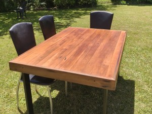 6 seat matai floorboard dinning table